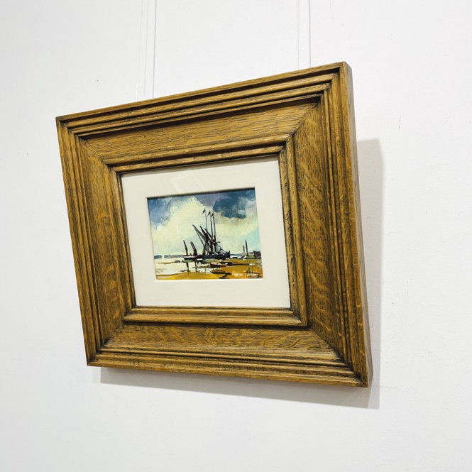 'Fishing Boats, Low Tide, Sketch' by artist Malcolm Cheape